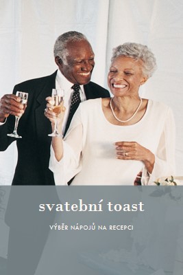 Svatební toast gray modern-simple