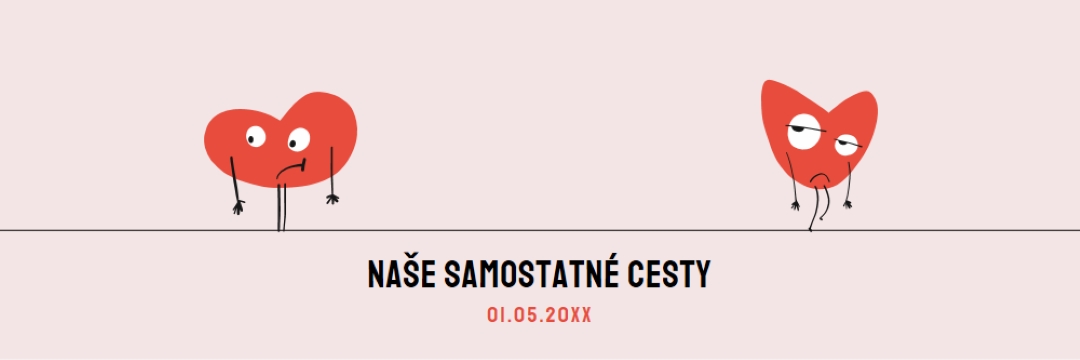 Naše samostatné cesty pink whimsical-line