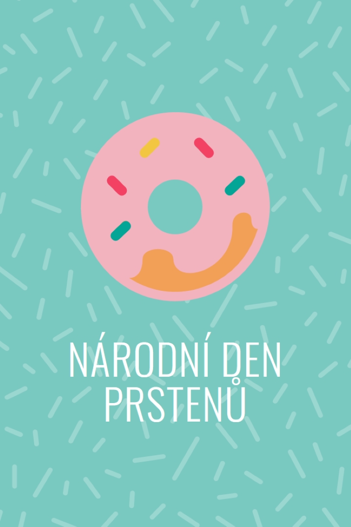 Yum je národní den koblih blue modern-simple