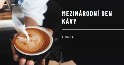 Mezinárodní den kávy brown modern-simple