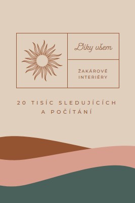 20 tisíc sledujících uživatelů a počítání pink organic-boho