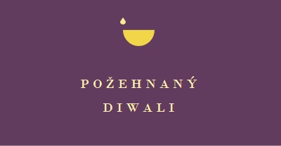 Diwaliho požehnání purple modern-simple