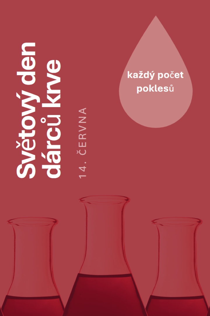 Světový den dárců krve red modern-bold