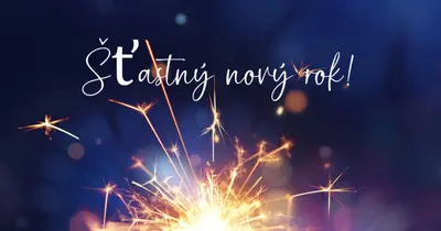 Šťastný nový rok! blue modern-simple