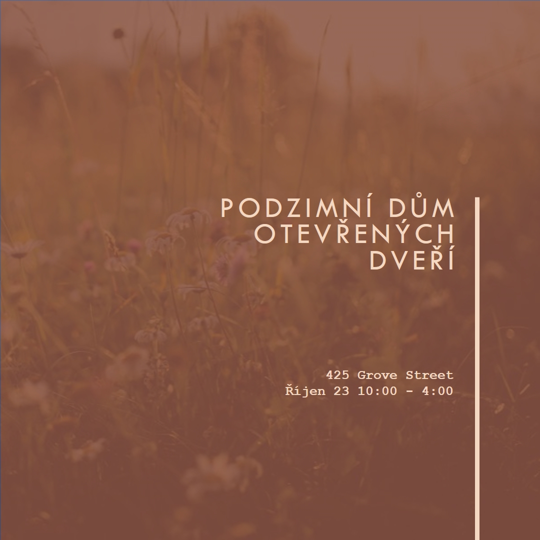 Podzimní otevřených dveří brown modern-simple