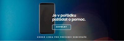 Požádat o pomoc blue modern-simple