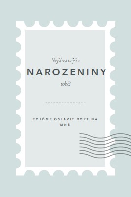 Nádherné narozeniny blue modern-simple