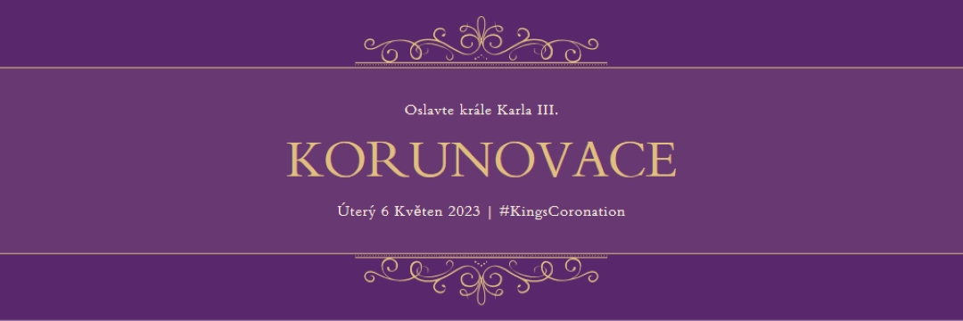 Královské oznámení purple modern-simple