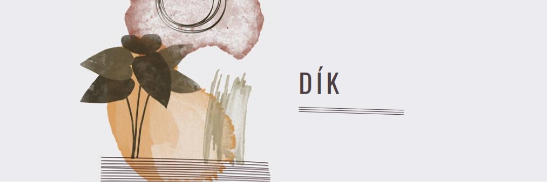 Tučné a umělecké poděkování white organic-simple