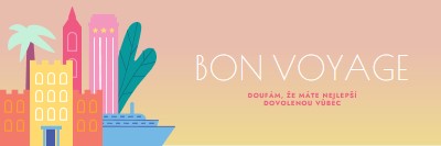 Bon voyage pink modern-color-block