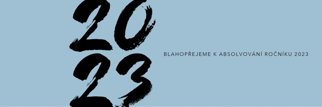 Blahopřejeme absolventům blue modern-bold