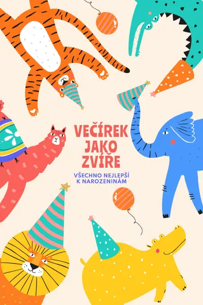 Party zvíře yellow whimsical-color-block
