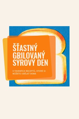 Šťastný grilovaný sýrový den orange modern-bold