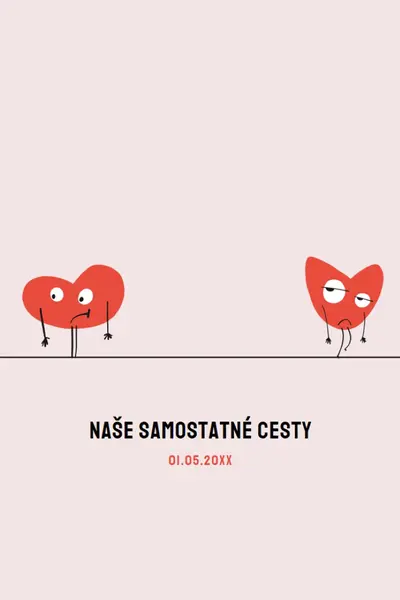 Naše samostatné cesty pink whimsical-line