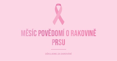 Měsíc povědomí o rakovině prsu pink modern-simple