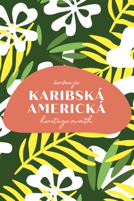 Uctění amerického karibského dědictví green organic-simple