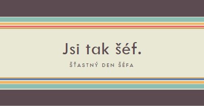 Jsi tak skvělý šéf. brown vintage-retro