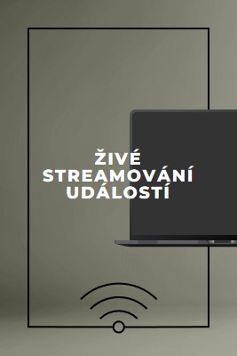 Živé streamování událostí gray modern-bold