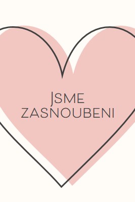 Všechno srdce pink modern-simple