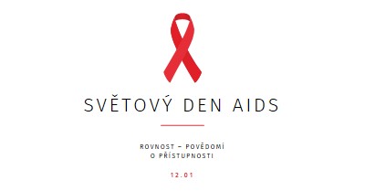 Zvyšování povědomí o AIDS white modern-simple