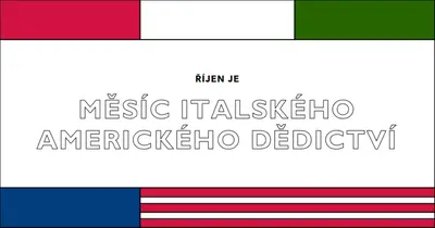 Měsíc italského amerického dědictví white vintage-retro