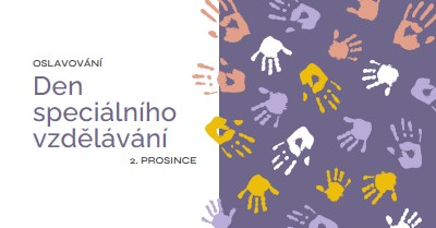 Oslava dne speciálního vzdělávání purple whimsical-color-block