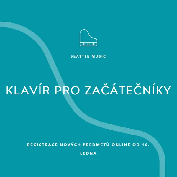 Hodiny klavíru blue modern-simple