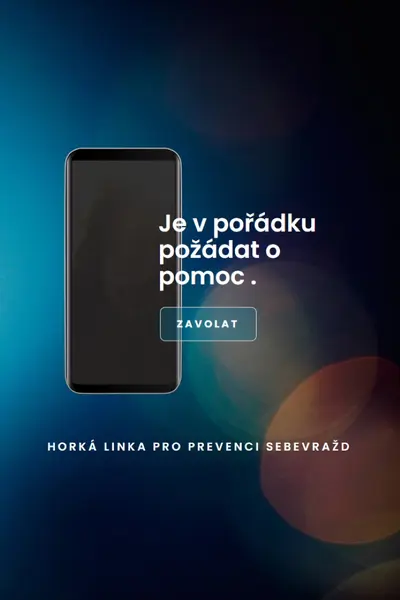 Požádat o pomoc blue modern-simple