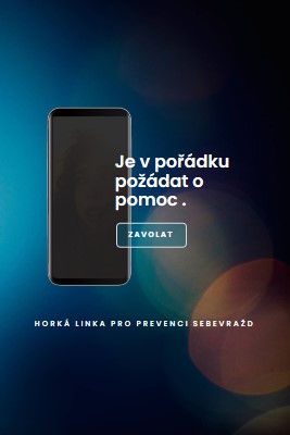 Požádat o pomoc blue modern-simple