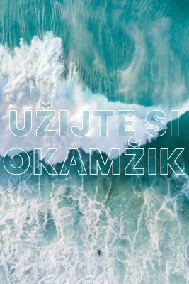 Užijte si okamžik blue modern-simple