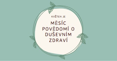 Čest povědomí o duševním zdraví green organic-simple