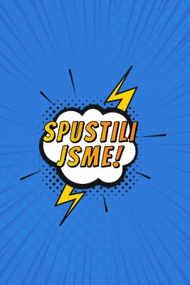 Spustili jsme! blue modern-bold