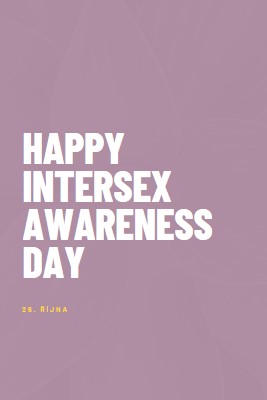 Šťastný Intersex Awareness Day purple modern-bold