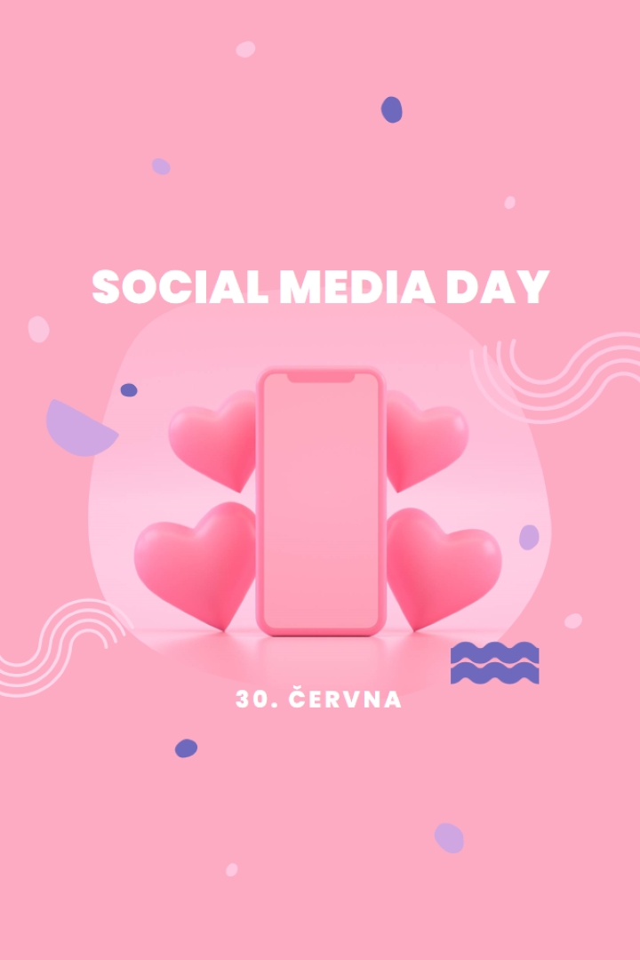 Srdce a následovníci pink modern-bold