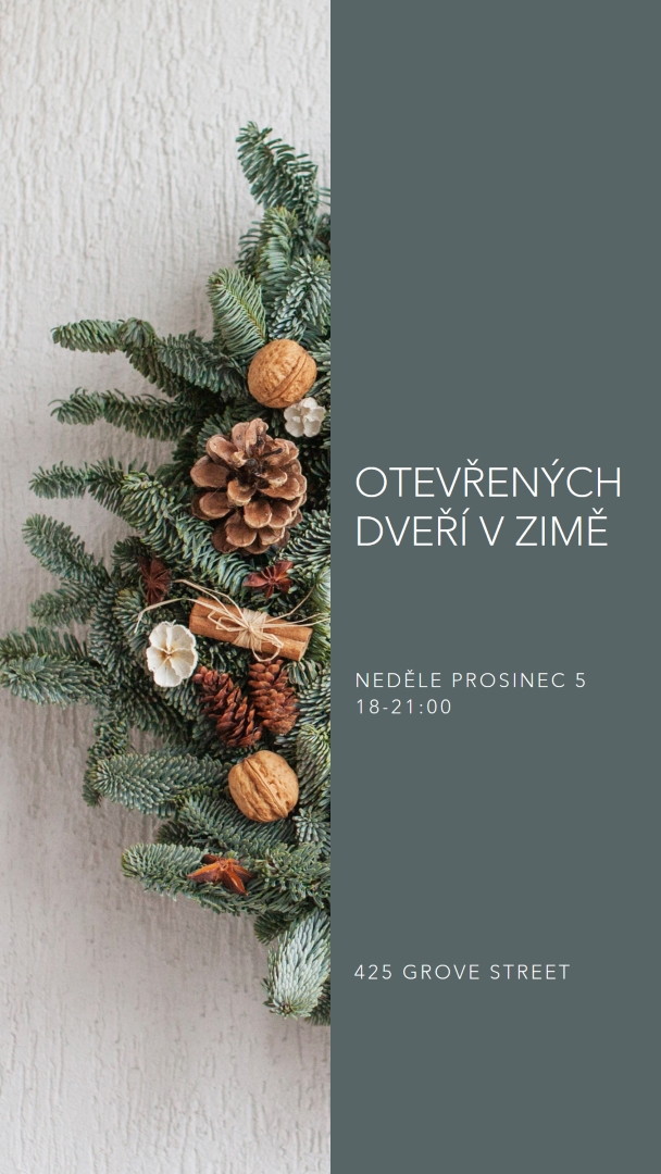 Zimní věnec green modern-simple