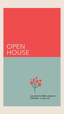 Arty open house red modern-simple