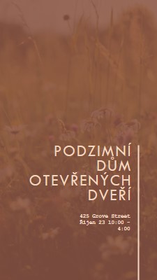 Podzimní otevřených dveří brown modern-simple