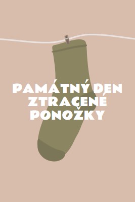 Památný den ztracené ponožky brown whimsical-color-block