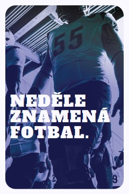 Neděle znamená fotbal purple modern-bold