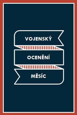 Oslava měsíce vojenského ocenění blue modern-simple