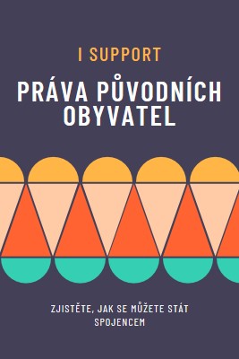 Podpora práv původních obyvatel blue modern-color-block