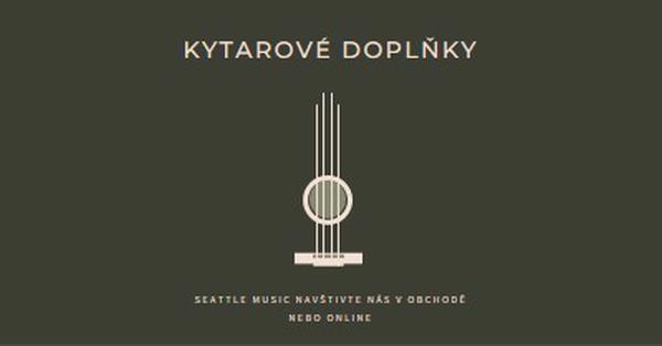 Kytarové doplňky brown modern-simple