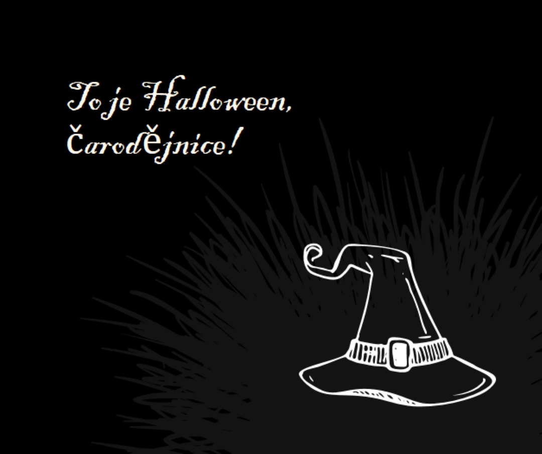 Je to Halloween black whimsical-line