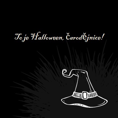 Je to Halloween black whimsical-line