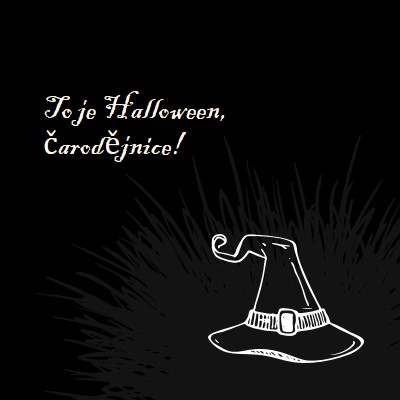 Je to Halloween black whimsical-line