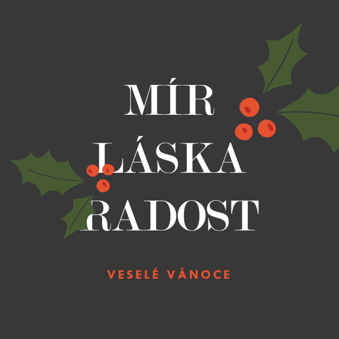 Mír, láska, radost gray modern-simple