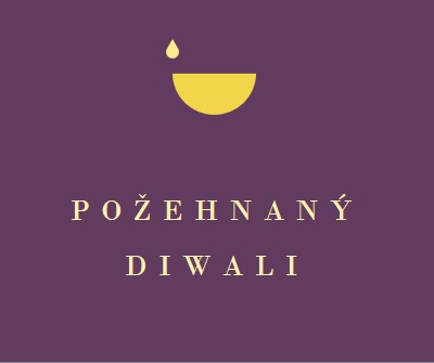 Diwaliho požehnání purple modern-simple