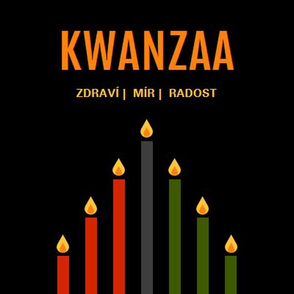 Kwanzaa přání black modern-color-block