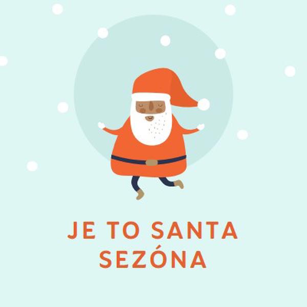 To je Santa sezóna blue whimsical-color-block