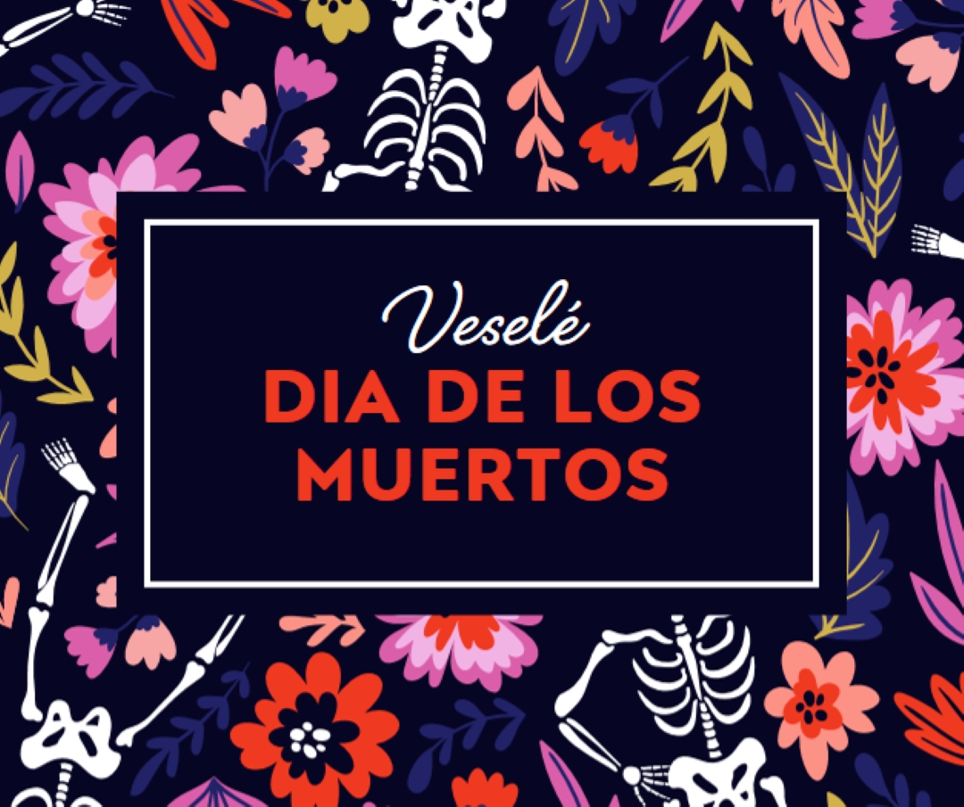 Fiesta de los Muertos blue whimsical-color-block